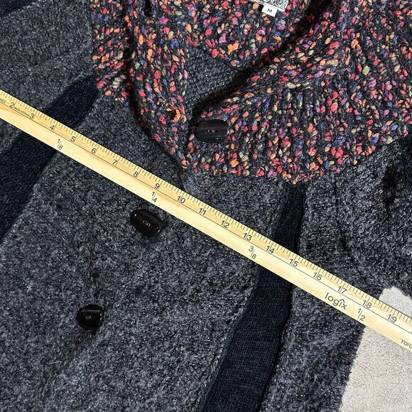 Curio Y2K Shag Boucle Cardigan Sweater Jacket Womens Size Medium Wool Blend - Picture 8 of 9